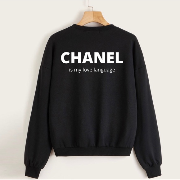 Chanel Is My Love Language Funny Graphic Unisex Crewneck Sweatshirt - Picture 1 of 3